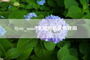 梁山全国消防证书查询