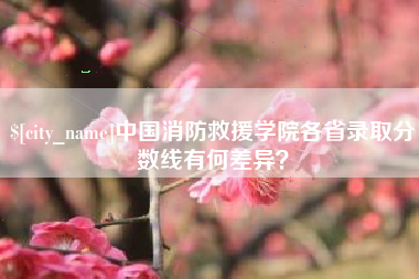 梁山中国消防救援学院各省录取分数线有何差异？