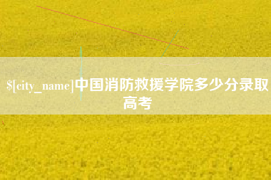 梁山中国消防救援学院多少分录取高考