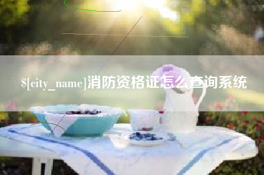 梁山消防资格证怎么查询系统