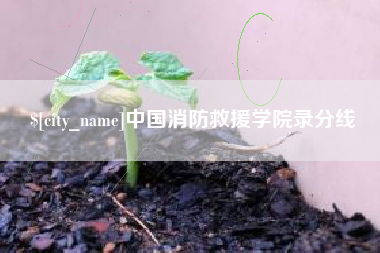 梁山中国消防救援学院录分线