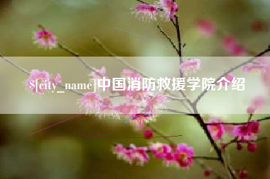 梁山中国消防救援学院介绍