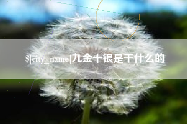 梁山九金十银是干什么的