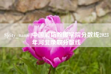 梁山中国消防救援学院分数线2023年河北录取分数线