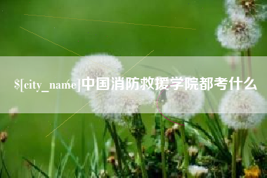 梁山中国消防救援学院都考什么