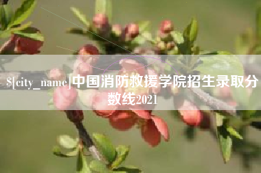 梁山中国消防救援学院招生录取分数线2021