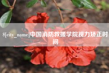 梁山中国消防救援学院视力矫正时间