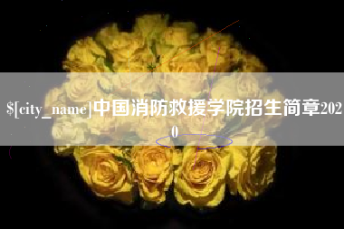 梁山中国消防救援学院招生简章2020