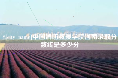 梁山中国消防救援学院河南录取分数线是多少分