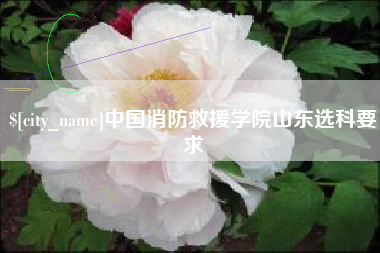 梁山中国消防救援学院山东选科要求