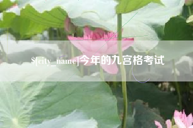 梁山今年的九宫格考试