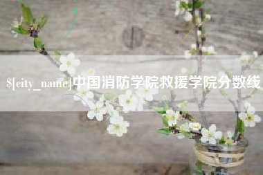 梁山中国消防学院救援学院分数线